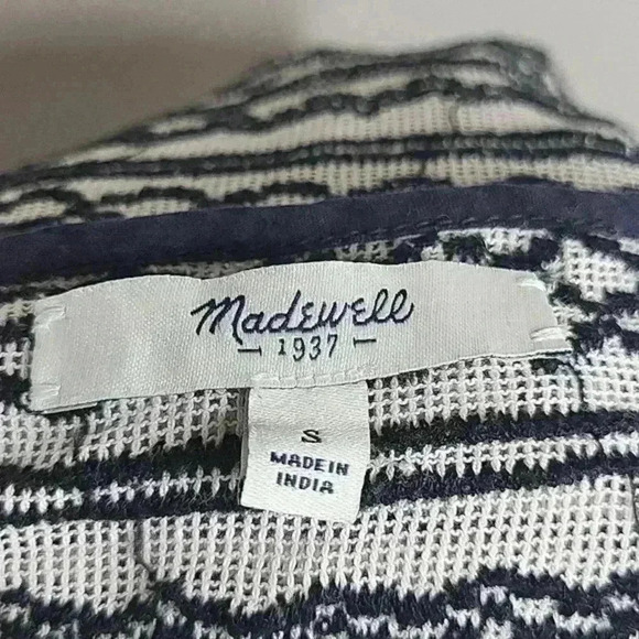 Madewell Womens Tidal Wave Pullover Front Pocket Embroidered Sweater Size Small - Picture 7 of 9